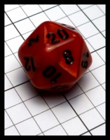 Dice : Dice - 20D - Chessex Red Pearl with Black Numerals - POD Aug 2015